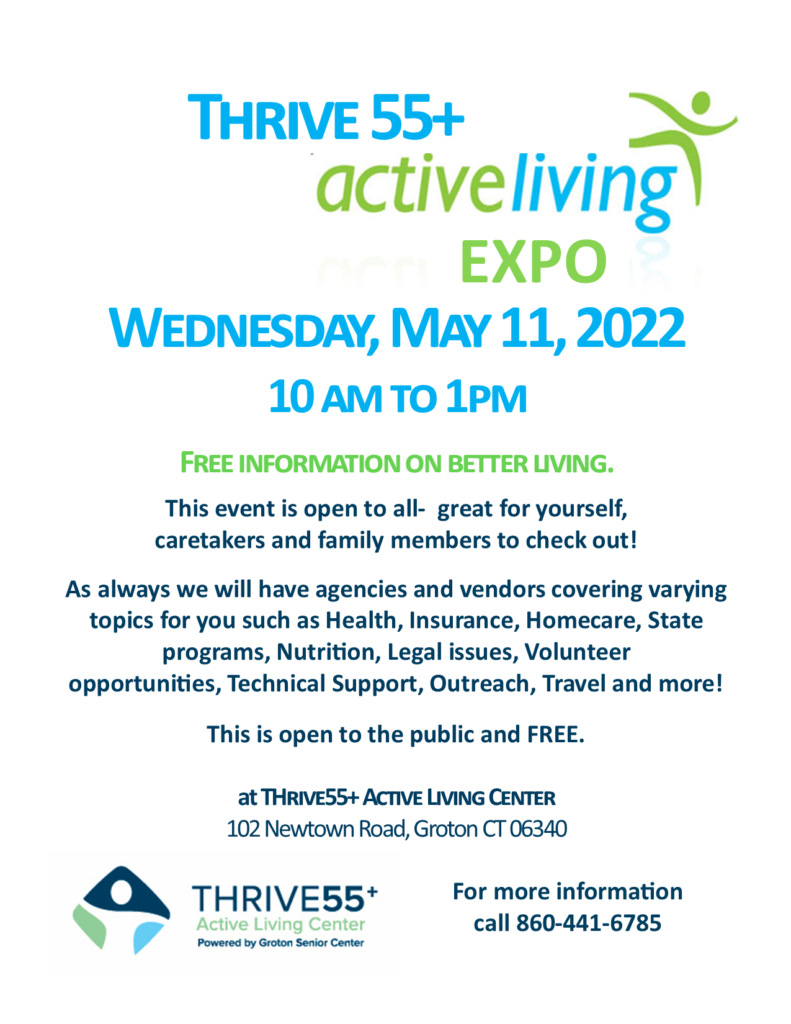 Active Living EXPO Wednesday, May 11th Senior Centers